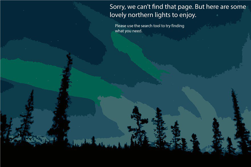 Ошибка 404 на сайте Национальных Парков США